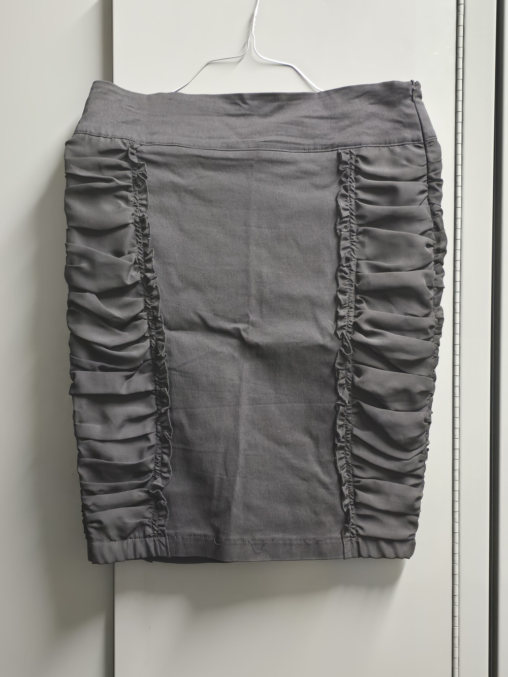 Black Ruched Pencil Skirt